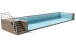 Family Swimming Pool Outdoor Fiberglass Inground Pool for Customer's Requirement