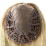 100% European Virgin Hair women Mono hair topper natural color double drawn full