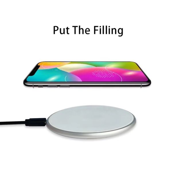 Custom Logo Portable 15W Sublimation Magnetic Wireless Phone Charger With Printable Glass Insert