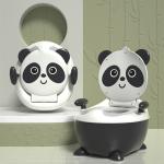 Cartoon Panda Baby Potty Training Toilet with Custom Logo in Blue Yellow White