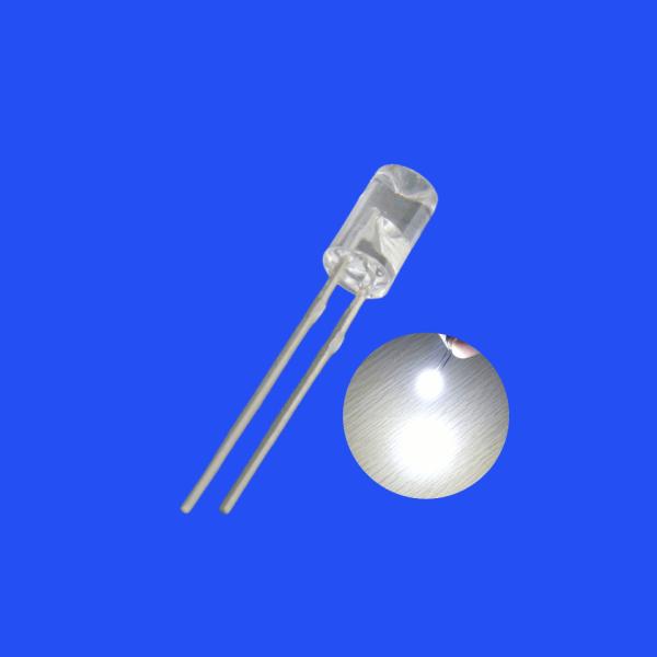 LED Flashing 4mm 0.5Hz 1/2 Duty Cycle White Color 12000K 1000mcd 80deg Concave