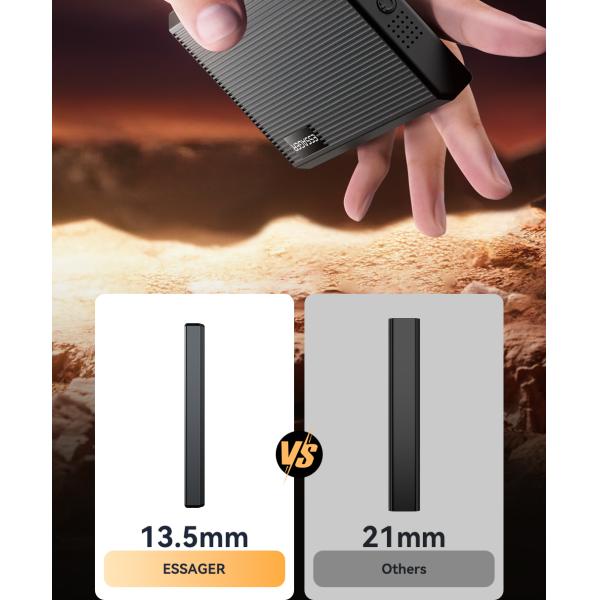 ESSAGER ES-D017 Series Wireless Charging Power Bank 10000mah Ultra Thin Fast Charging