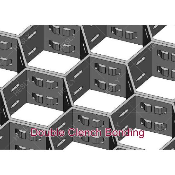 AISI410S Hexmetal for Tanks Stacks Lining | 19mm Depth | 1.5mm thickness strip | 3'X10' sheet - HESLY China Factory