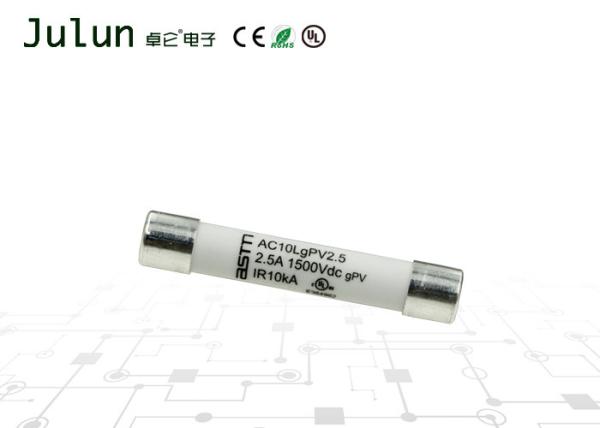 Porcelain 1500 VDC High Voltage Fuse Ceramic Thermal Fuse Photovoltaic