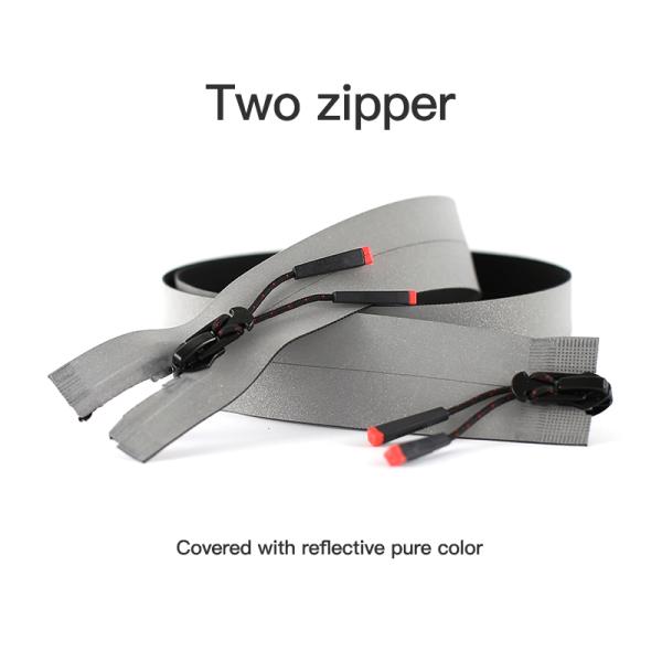 Long Chain Zipper Open End Atuo Lock Customized with Logo Zip Binder for Down Jacket Reflective Zipper