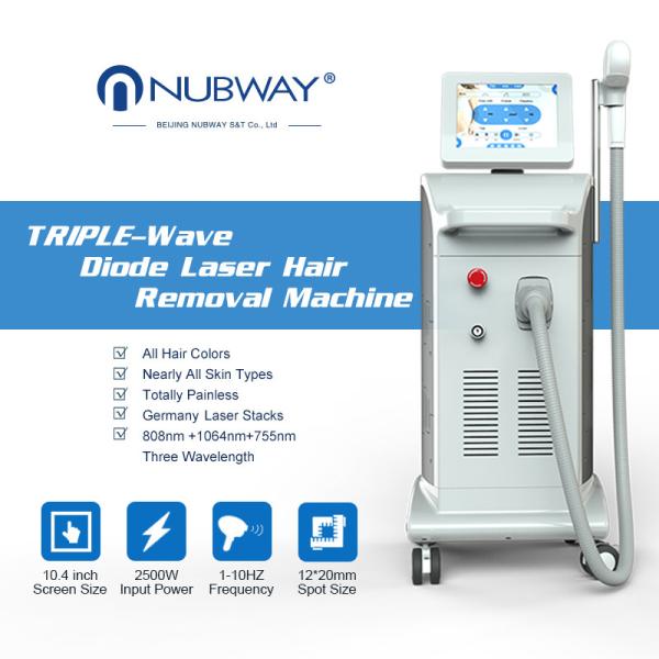 2018 New products high power 755nm 808nm 1064nm triple wavelength diode laser