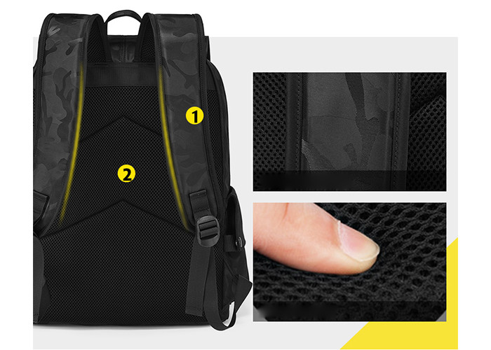 High Quality New Arrival Trend Casual Men Backpack All Black Backbag for Sale