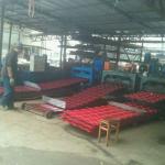 Glazed Roof Tile Roll Forming Machine Use 22 Roll Forming Stations For Metal