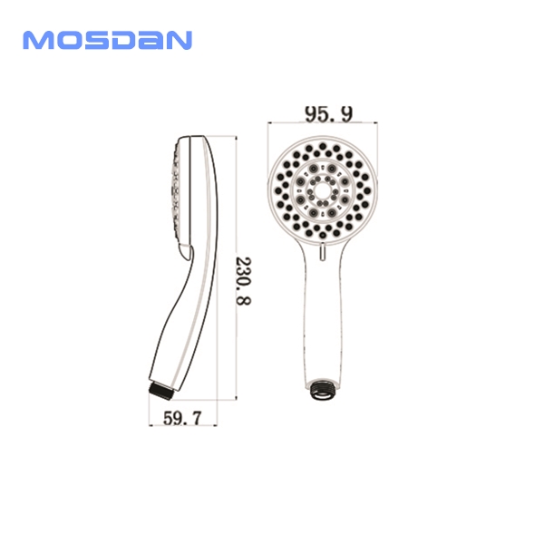 5 functions hand shower