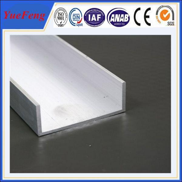 Hot! quality aluminium u profile, powder coating color aluminum extrusion