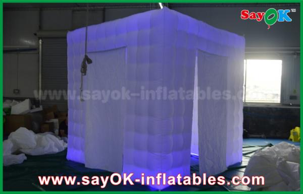 Inflatable Led Photo Booth Green Background Inflatable Photo Booth 2.5 X 2.5 X 2.5m For Wedding / Event
