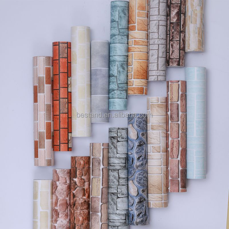 3D Brick Stone Wallpaper for Bedroom Peel and Stick Home Decor Removable