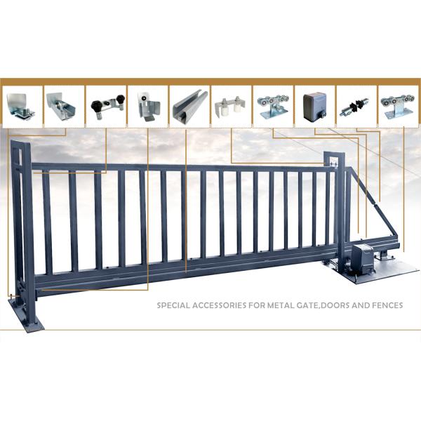 White zinc Adjustable cantilever gate wheel with middle guide bearing