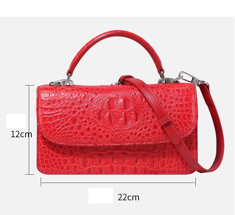 Fashion Designer Genuine Crocodile Leather Women Small Handbag Purse Authentic Alligator Skin Female Flap Shoulder Bag