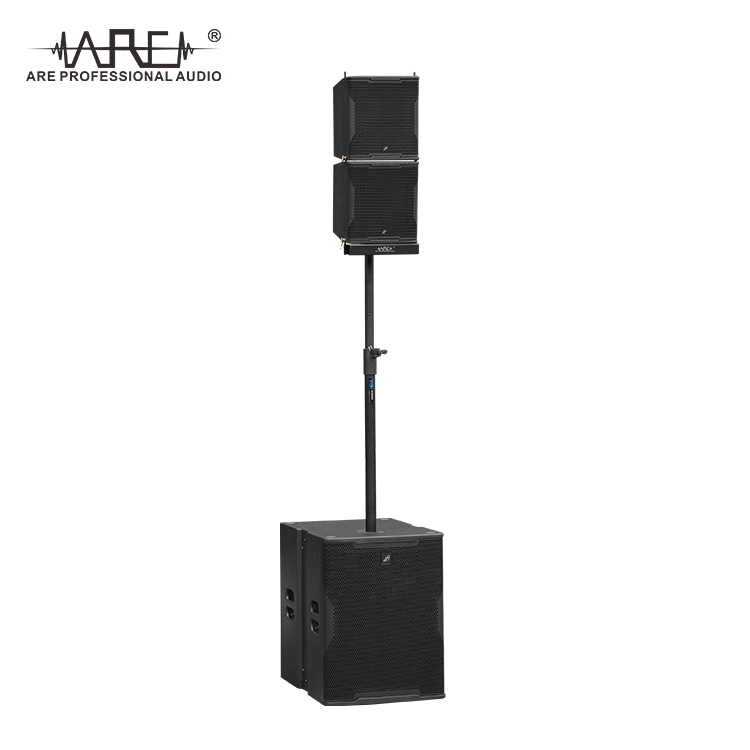 ARE Audio Line Array Speaker PA System with Eight Single 10" Full Range and Four 18" Bandpass Subwoofers
