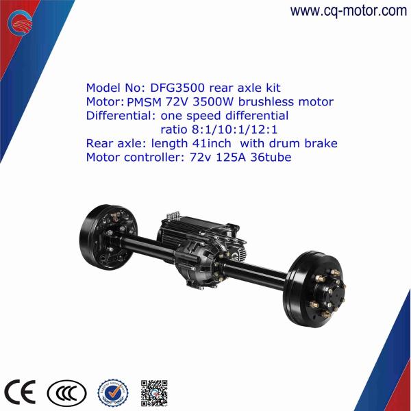 850w Eletric Vehicle Rear Axle With Brushless Motor,Auto rickshaw motor kits cq