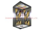 Cabin Decorated Passenger Elevator Wide Arched Roof With Graphic