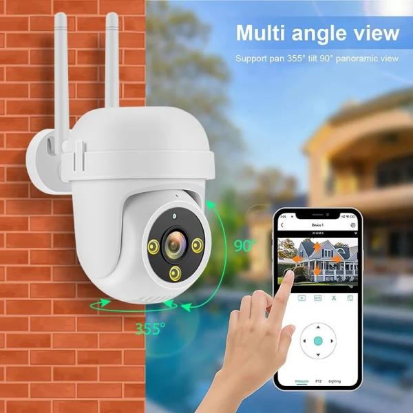 Waterproof WiFi Support 128 Memory Card CCTV Security IP Camera Outdoor Dual