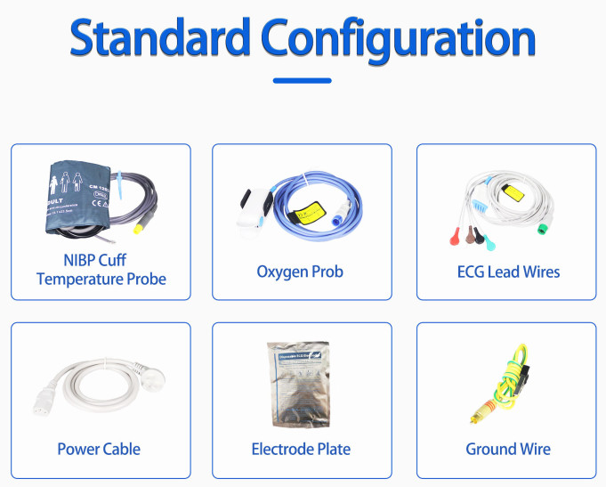 Hospital 12.1'' Color Display Portable Vital Signs Monitor Multiparametric Patient Monitor