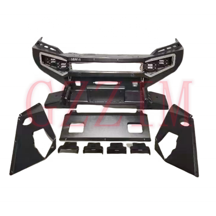 Mitsubishi L200 2021 Customized Auto Parts Stainless Black Front Bumper Bodykit