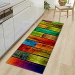 Wood Grain Absorbent Door Mat 40*120cm 60*180cm Bedroom Floor Carpets