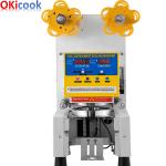 Commercial Automatic Plastic Cups Sealing Machine 400W Bubble Tea Shop Cup