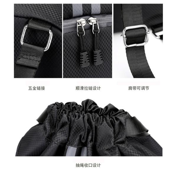 BUNDLE POCKET DRAWSTRING BACKPACK PORTABLE BASKETBALL BAG DRY WET SEPARATION SWIMMING BAG OUTDOOR SPORTS MULTI-FUNCTIONA