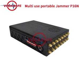 Wholesale 25m Lithium Battery Portable Signal Blocker 12000mAh 16 Antennas Black Shell from china suppliers