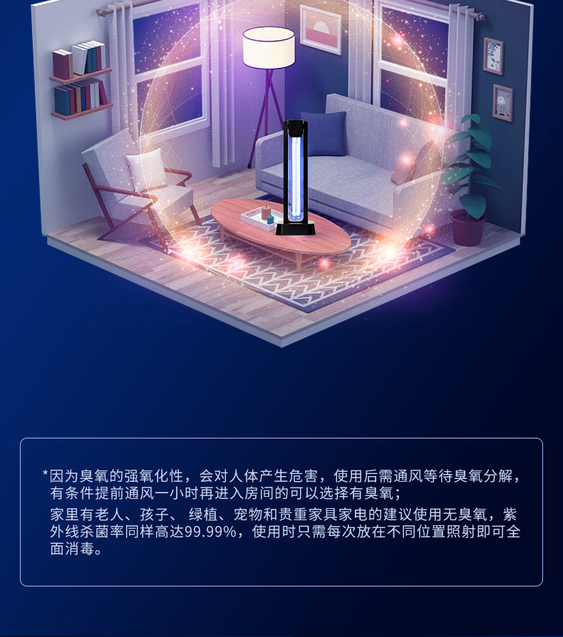 69W 70W Large Wattage UVC Germicidal Lamp With Ozone Mite Killer