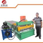 Green 380V Trapezoidal Sheet Roll Forming Machine With Hydraulic Drive System