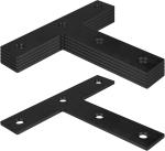Black Powder-Coated Right Angle Brackets For Mending Corner Repair For House