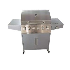 Wholesale YF-01ZW06-BS Heavy-Duty Stainless Steel 6 1 Burners BBQ Gas Grill with Powder Coating from china suppliers