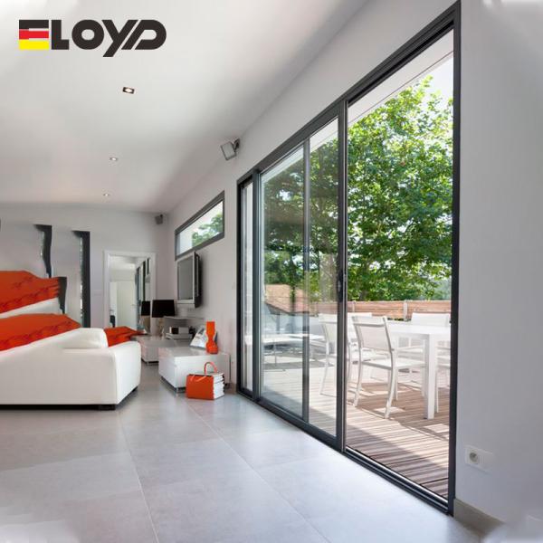 Minimalist Design Exterior Double Glazed Doors Manufacturer Aluminum Sliding