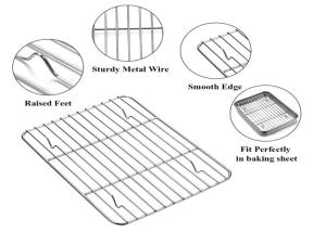 Wholesale Grill Tray Rack Oven Grill Rack Kitchen Stainless Steel Picnic BBQ Food Basket from china suppliers