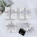 Elegant Cardboard Jewelry Package Box With Foam Insert For Ring Necklace