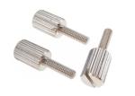 Nickel Finish Fastener Screws , M3 Slotted Brass Knurled Head Thumb Screws