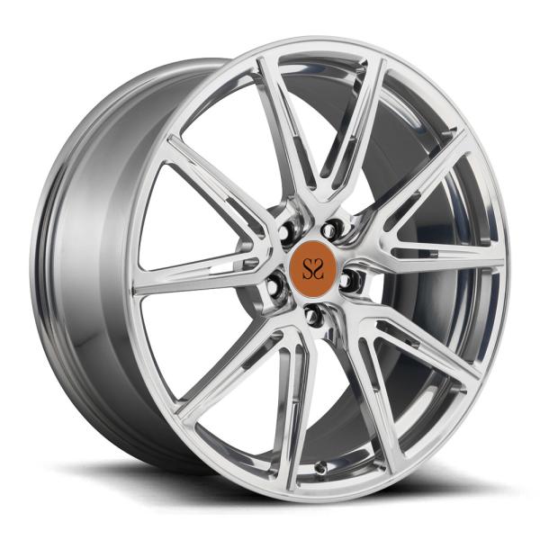 19inch Rims Polish Customized 2-PC Forged Alloy Rims For Porsche / Rim 20"