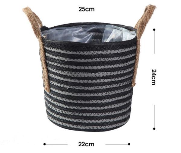 Handicraft Natural Seagrass Storage Basket With Handle ECO Friendly Kids Toy