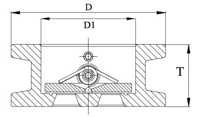 Ductile Iron GGG40 Wafer Check Valve , Dual Plate Wafer Type Check Valve For Water
