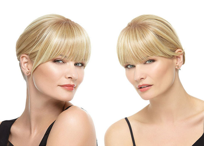 Lady Short Synthetic Hair Wigs Blonde + Bun Chignon Costume