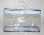 Clear Transparent Makeup Bag , Waterproof Cosmetic Travel Bag With Handle