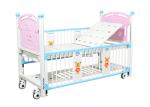Two Crank Pink Hospital Pediatric Beds Backrest Adjustable For Children