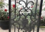 Square Top Eyebrow Wrought Iron Glass Galvanized Steel Anti Rusting
