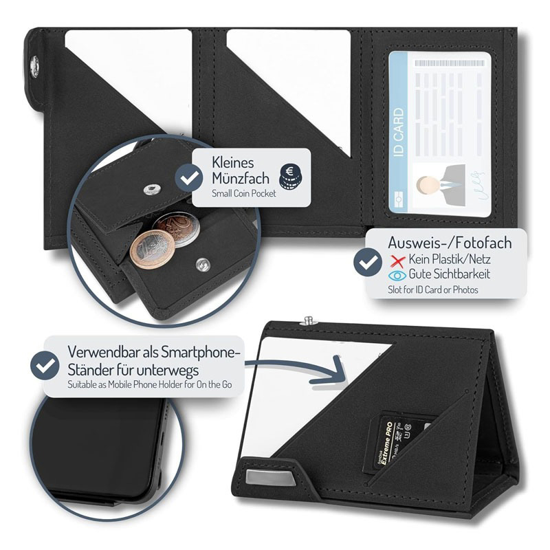 OEM/ODM Rfid Blocking Slim Wallet Card Case Credit Card Holder For Men PU Trifold Wallet