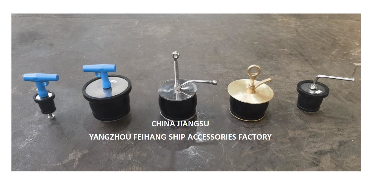Ship Deck Scupper Plug Model Nc No.50-100a Dia95-115mm Cover Plate Made Of Copper, Body-Rubber