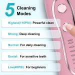 Waterproof Grade IPX7 Rechargeable Water Teeth Flosser for Professional Oral