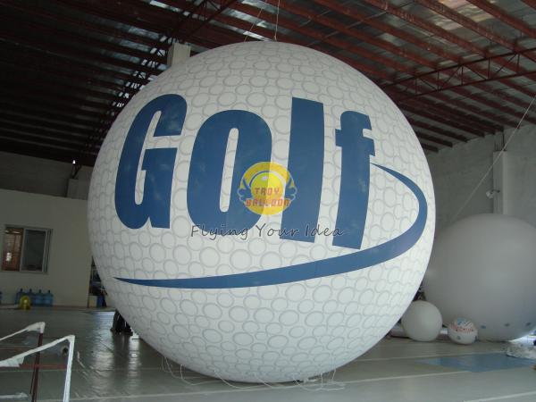 Quality White Inflatable Golf Ball Sport Balloons with Full Digital Printing for Trade Show for sale