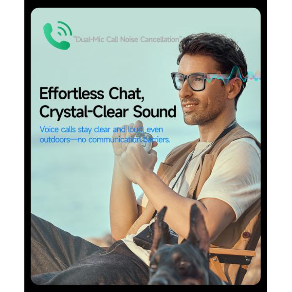 Smart Audio Glasses Wireless Calls Earphones Voice Assistant Sunglasses