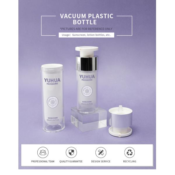 Double Wall Plastic Airless Bottle 30ml 50ml Clear Airless Pump Bottle
