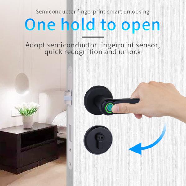 Hot Selling Indoor Smart Fingerprint Door Lock With Silent Lock Body Keyless Entry Home with Your Smartphone